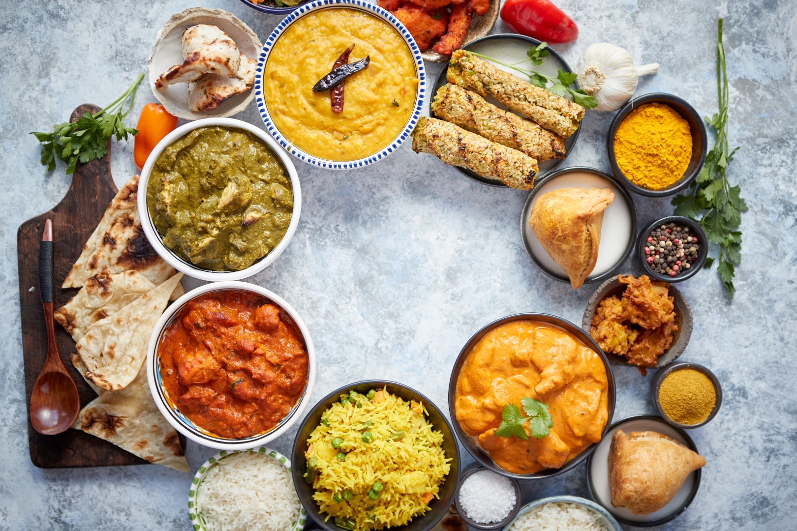 Comida india variada
